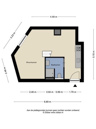 Floorplan - Stationsstraat 33C03, 6221 BN Maastricht