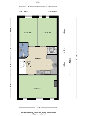 Floorplan - Valdezstraat 4A, 2313 ZJ Leiden