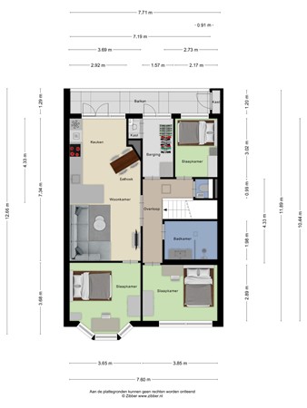 Floorplan - Haringstraat 29E, 2586 XV The Hague