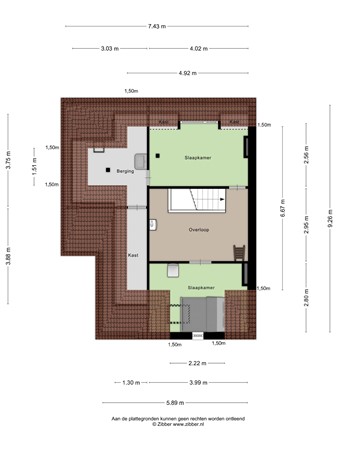 Floorplan - Warmonderweg 36, 2341 KW Oegstgeest