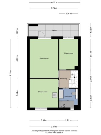Floorplan - Simon Vestdijklaan 12, 2343 KV Oegstgeest