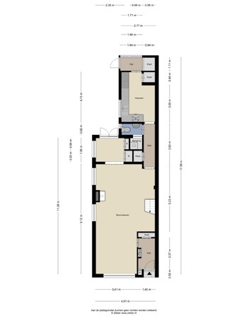 Floorplan - Terweeweg 61, 2341 CN Oegstgeest