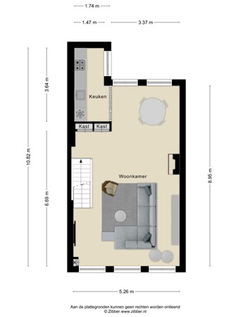 Floorplan - Papengracht 10A, 2311 TW Leiden