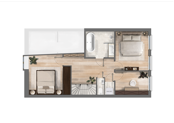 Eerste Jan Steenstraat 68-3, 1072 NN Amsterdam - Plattegrond verdieping 4.png