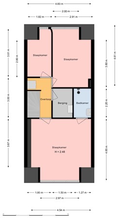 Floorplan - Letlandsestraat 14A, 3028 ED Rotterdam