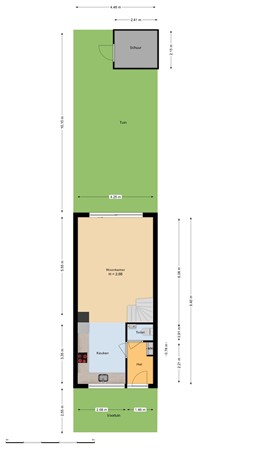 Floorplan - De Wetstraat 107, 2987 AB Ridderkerk