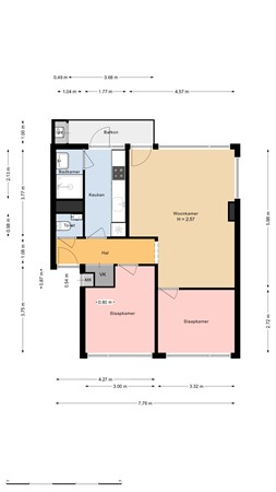 Floorplan - Van Wijngaardenlaan 68, 3078 JV Rotterdam
