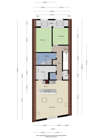 Floorplan - Kloosterstraat 8B, 1398 AM Muiden