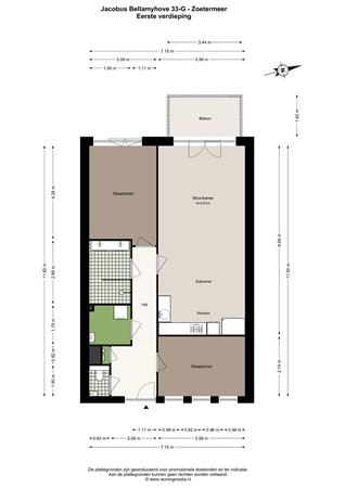 Jacobus Bellamyhove 33G, 2717 WR Zoetermeer - jacobus bellamyhove 33-g - zoetermeer - 1e_verdieping - 2d..jpg