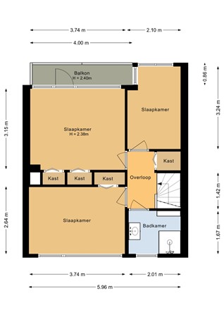 Korhoenlaan 28, 3704 ER Zeist - Eerste verdieping - 2D.jpg