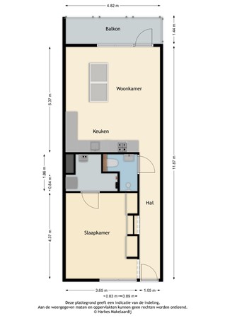 Woudevoirt 38, 2381 GG Zoeterwoude - Plattegrond woonverdieping Woudevoirt 38 te Zoeterwoude.jpg