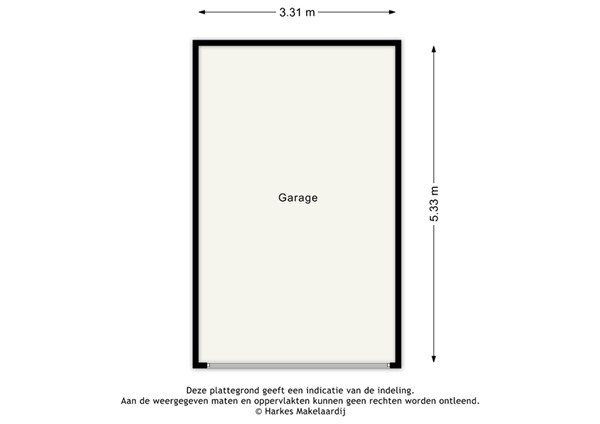 Woudevoirt 38, 2381 GG Zoeterwoude - Plattegrond garage Woudevoirt 38 te Zoeterwoude.jpg