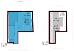 Spuistraat 205-A - Amsterdam - NEN plattegrond - 2D.jpg