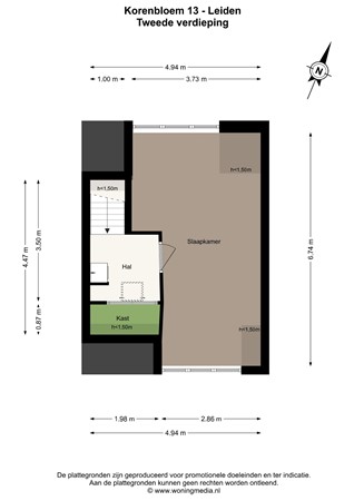 Korenbloem 13, 2317 KT Leiden - Korenbloem 13 - Leiden - 2e_verdieping - 2D.jpg