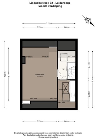 Lisdoddekreek 32, 2353 JR Leiderdorp - Lisdoddekreek 32 - Leiderdorp - 2e_verdieping - 2D.jpg