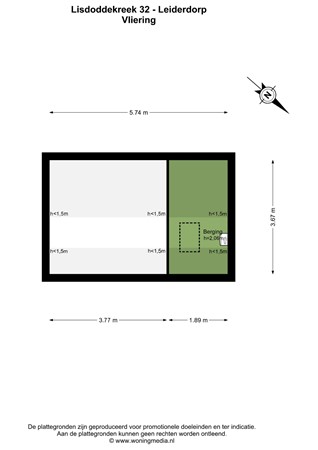 Lisdoddekreek 32, 2353 JR Leiderdorp - Lisdoddekreek 32 - Leiderdorp - Vliering - 2D.jpg