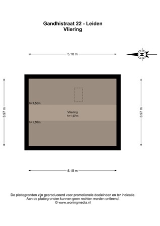 Gandhistraat 22, 2332 ZZ Leiden - Gandhistraat 22 - Leiden - Vliering - 2D.jpg