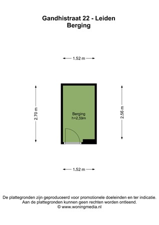 Gandhistraat 22, 2332 ZZ Leiden - Gandhistraat 22 - Leiden - Berging - 2D.jpg