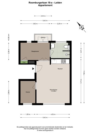 Roomburgerlaan 18A, 2313 PS Leiden - Roomburgerlaan 18-a - Leiden - Appartement - 2D.jpg