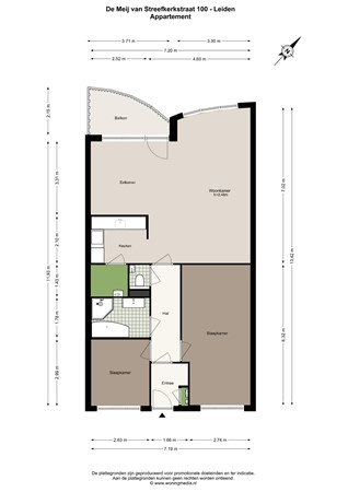 De Meij van Streefkerkstraat 100, 2313 JX Leiden - De Meij van Streefkerkstraat 100 - Leiden - Appartement - 2D.jpg