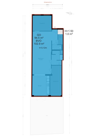 Da Costastraat 3, 2321 AJ Leiden - Da Costastraat 3 - Leiden - NEN plattegrond - 2D.jpg