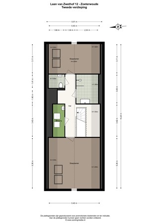 Laan Van Zwethof 12, 2381 DK Zoeterwoude - Laan van Zwethof 12 - Zoeterwoude - 2e_verdieping - 2D.jpg