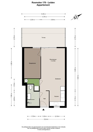 Rosmolen 170, 2317 SN Leiden - Rosmolen 170 - Leiden - Appartement - 2D.jpg
