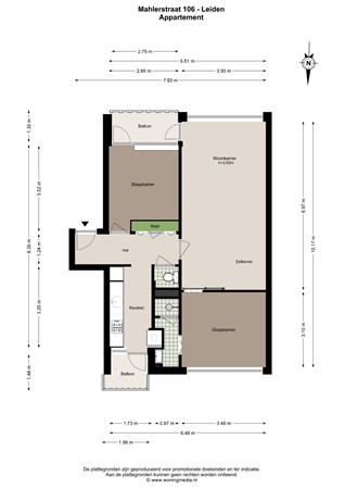 Mahlerstraat 106, 2324 JJ Leiden - Mahlerstraat 106 - Leiden - Appartement - 2D.jpg
