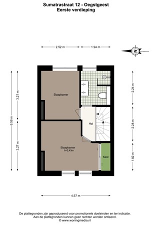 Sumatrastraat 12, 2341 XC Oegstgeest - Sumatrastraat 12 - Oegstgeest - 1e_verdieping - 2D.jpg