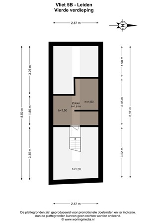 Vliet 5B, 2311 RC Leiden - Vliet 5B - Leiden - 4e_verdieping - 2D.jpg