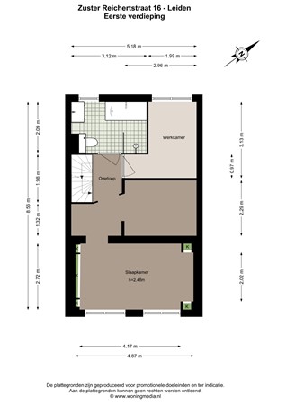 Zuster Reichertstraat 16, 2331 CS Leiden - Zuster Reichertstraat 16 - Leiden - 1e_verdieping - 2D.jpg