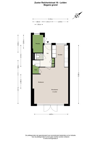 Zuster Reichertstraat 16, 2331 CS Leiden - Zuster Reichertstraat 16 - Leiden - Begane_grond - 2D.jpg