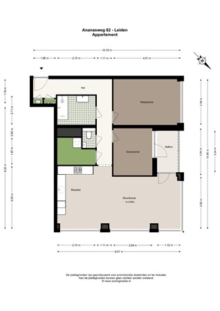 Ananasweg 82, 2321 DC Leiden - Ananasweg 82 - Leiden - Appartement - 2D.jpg