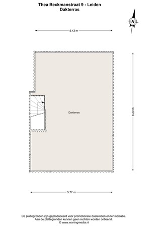 Thea Beckmanstraat 9, 2321 WT Leiden - Thea Beckmanstraat 9 - Leiden - Dakterras - 2D.jpg