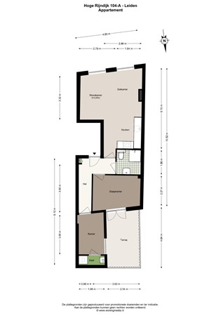 Hoge Rijndijk 104A, 2313 KM Leiden - Hoge Rijndijk 104-A - Leiden - Appartement - 2D.jpg