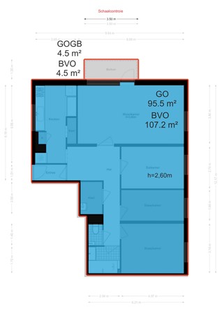 Aert van Neslaan 210, 2341 HK Oegstgeest - Aert van Neslaan 210 - Oegstgeest - NEN plattegrond - 2D.jpg