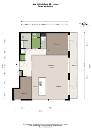 Max Velthuijskade 41, 2321 WX Leiden - Max Velthuijskade 41 - Leiden - 1e_verdieping - 2D.jpg