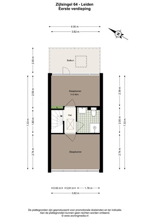 Zijlsingel 64, 2315 KG Leiden - Zijlsingel 64 - Leiden - 1e_verdieping - 2D.jpg