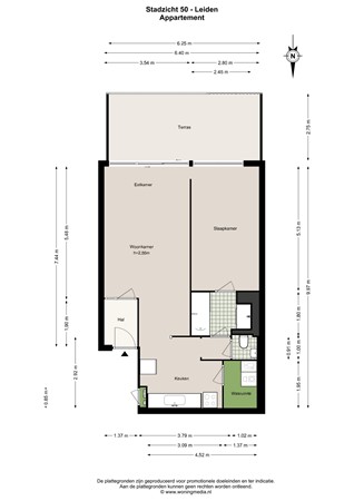Stadzicht 50, 2317 RR Leiden - Stadzicht 50 - Leiden - Appartement - 2D.jpg