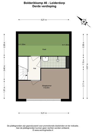 Bolderikkamp 46, 2353 HN Leiderdorp - Bolderikkamp 46 - Leiderdorp - 3e_verdieping - 2D.jpg