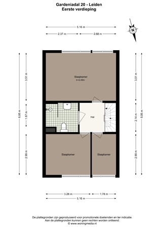 Gardeniadal 20, 2317 HV Leiden - Gardeniadal 20 - Leiden - 1e_verdieping - 2D.jpg