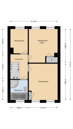 Floorplan - Rembrandtstraat 17, 3372 XM Hardinxveld-Giessendam