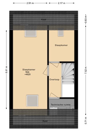 Floorplan - Prins Hendrikstraat 26, 3361 XP Sliedrecht
