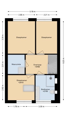 Floorplan - Kraal 43, 3362 WE Sliedrecht