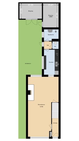 Floorplan - Admiraal de Ruyterstraat 55, 3361 VB Sliedrecht