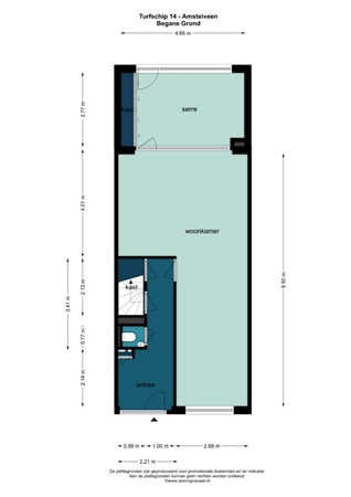 Floorplan - Turfschip 14, 1186 XL Amstelveen