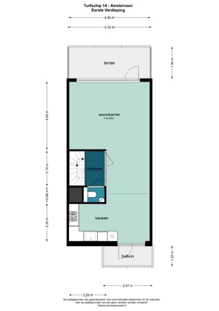 Floorplan - Turfschip 14, 1186 XL Amstelveen