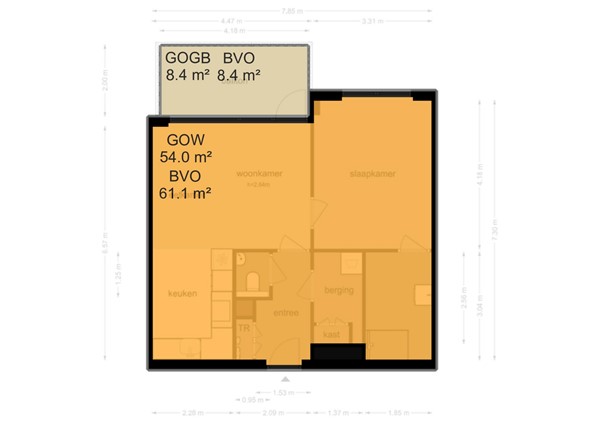 Floorplan - IJdoornlaan 1493G, 1034 BM Amsterdam