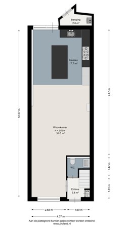 Floorplan - Grensstraat 35, 1941 GL Beverwijk
