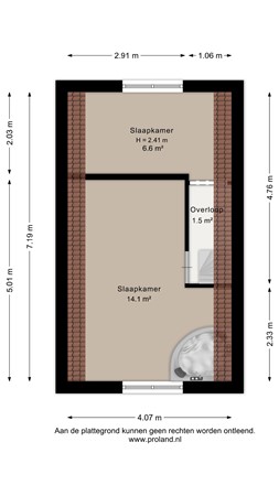 Floorplan - Grensstraat 35, 1941 GL Beverwijk